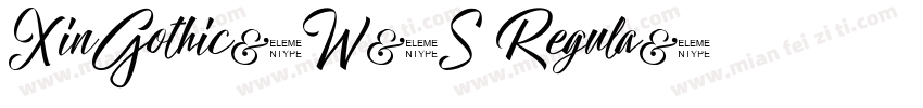 XinGothic-W7S Regula字体转换
